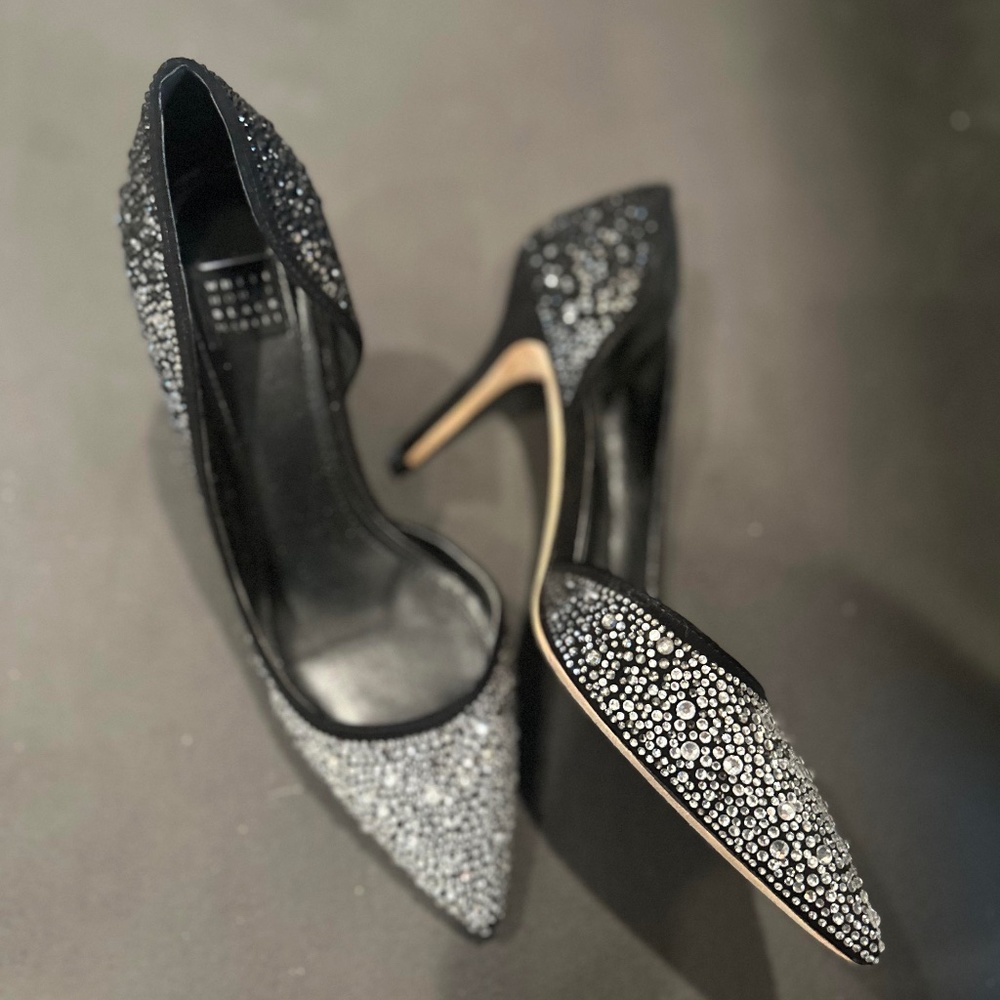 Black and Silver pumps